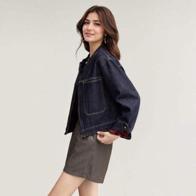 Autumn casual women’s jean jacket stylish denim manufacturer