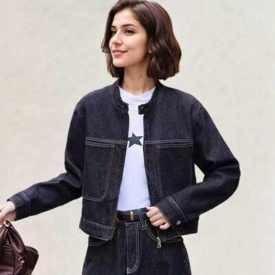 Autumn casual women’s jean jacket stylish denim manufacturer