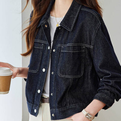 Autumn casual women’s jean jacket stylish denim manufacturer