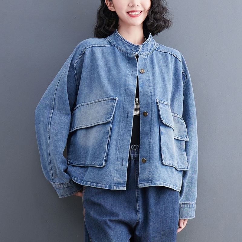 Autumn loose women’s jean jacket stylish denim bulk buyers