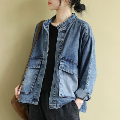 Autumn loose women’s jean jacket stylish denim bulk buyers