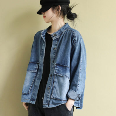 Autumn loose women’s jean jacket stylish denim bulk buyers