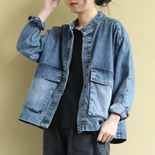 Autumn loose women’s jean jacket stylish denim bulk buyers