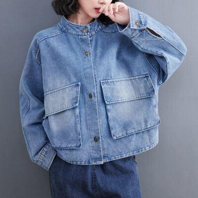 Autumn loose women’s jean jacket stylish denim bulk buyers