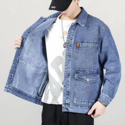 Vintage workwear men’s jean jacket bulk supply