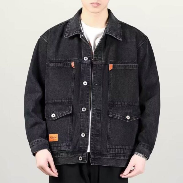 Vintage workwear men’s jean jacket bulk supply