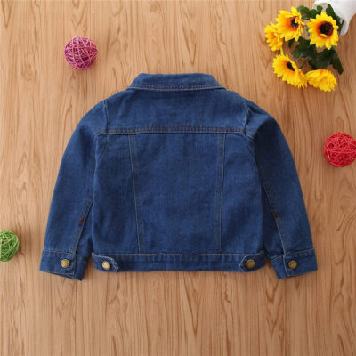 Loose fit kids jean jacket casual denim outerwear