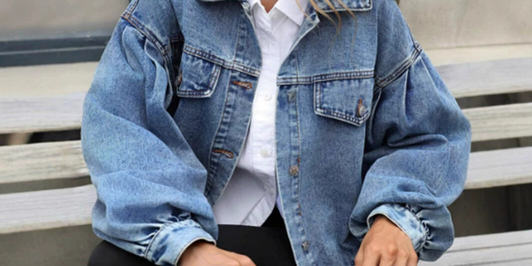 Vintage short women’s jean jacket retro denim custom