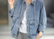 Loose hooded women’s jean jacket denim casual factory