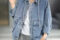 Loose hooded women’s jean jacket denim casual factory