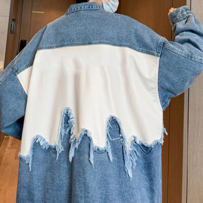 Loose autumn teen men’s jean jacket denim factory