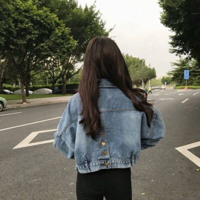 Loose short women’s jean jacket cropped design manufacturer