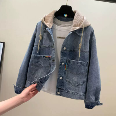 New loose vintage women’s jean jacket denim manufacturer