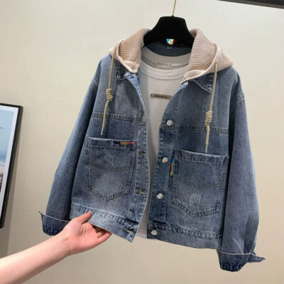 New loose vintage women’s jean jacket denim manufacturer