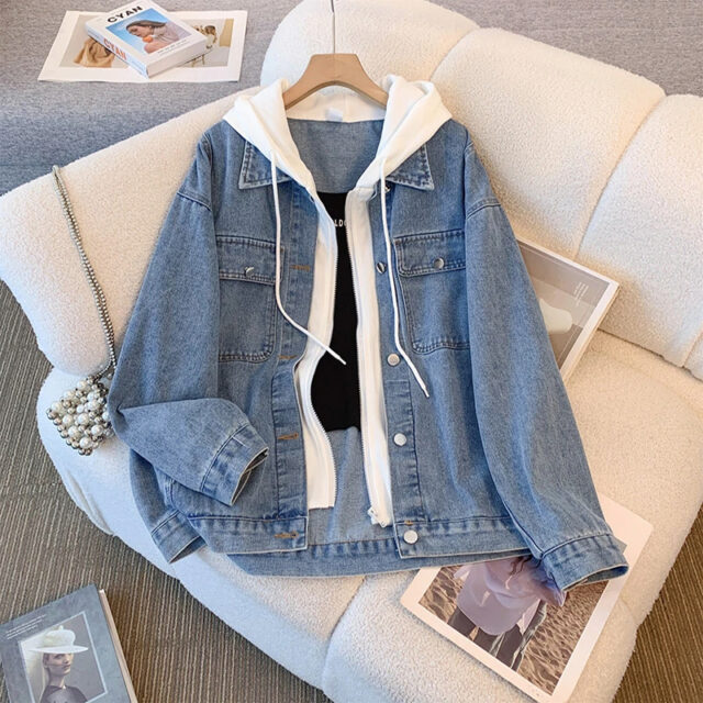 New loose vintage women’s jean jacket denim manufacturer