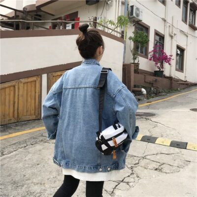 Spring autumn loose women’s jean jacket denim factory
