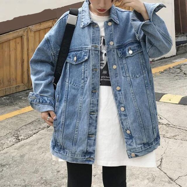 Spring autumn loose women’s jean jacket denim factory
