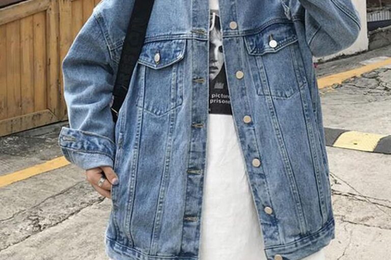 Spring autumn loose women’s jean jacket denim factory