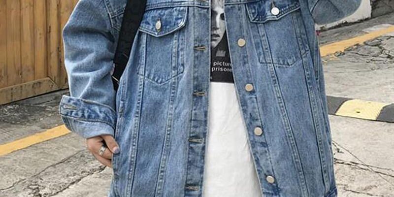 Spring autumn loose women’s jean jacket denim factory