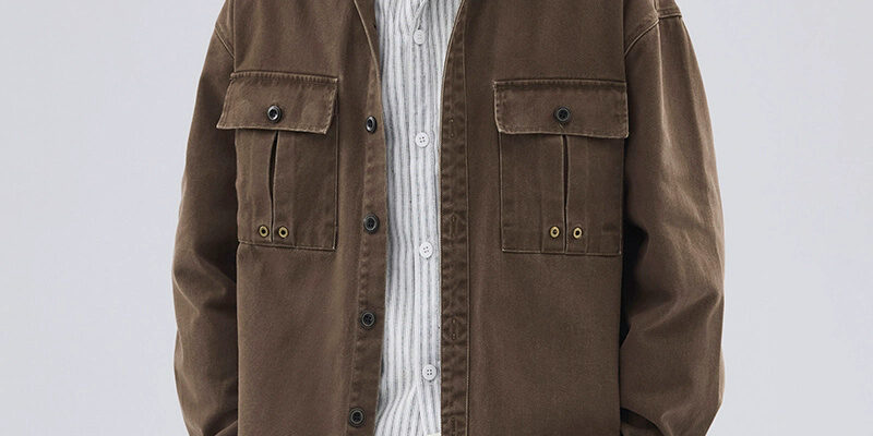 Windproof vintage men’s jean jacket street style supplier