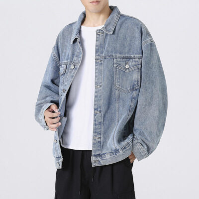High-quality stylish men’s jean jacket manufacturer denim