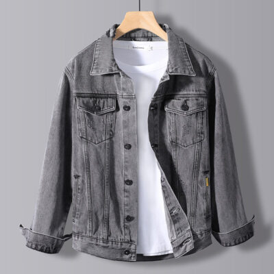 High-quality stylish men’s jean jacket denim manufacturer
