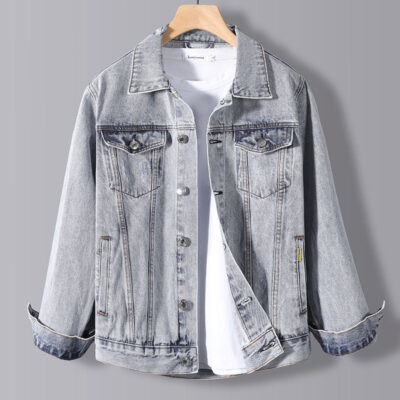High-quality stylish men’s jean jacket denim manufacturer