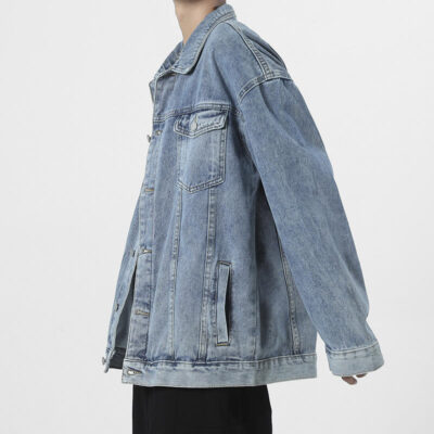 High-quality stylish men’s jean jacket manufacturer denim