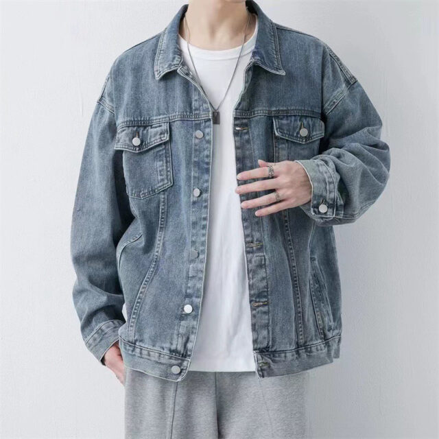 High-quality stylish men’s jean jacket manufacturer denim