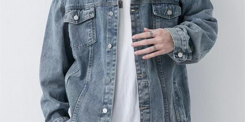 High-quality stylish men’s jean jacket manufacturer denim