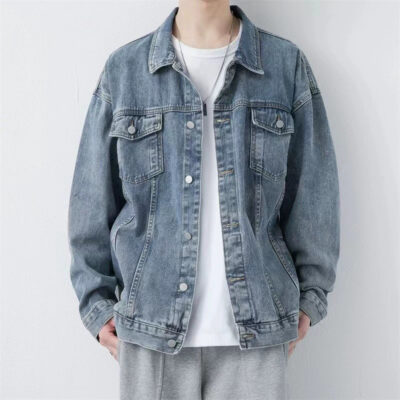 High-quality stylish men’s jean jacket manufacturer denim