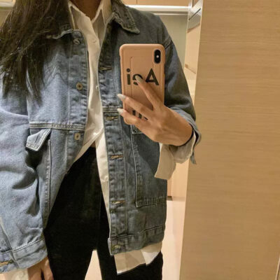 Vintage loose casual women’s jean jacket trusted supplier