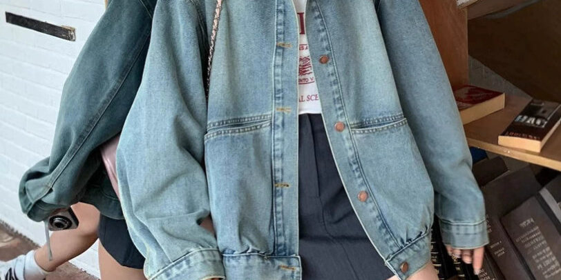 Vintage loose casual women’s jean jacket trusted supplier