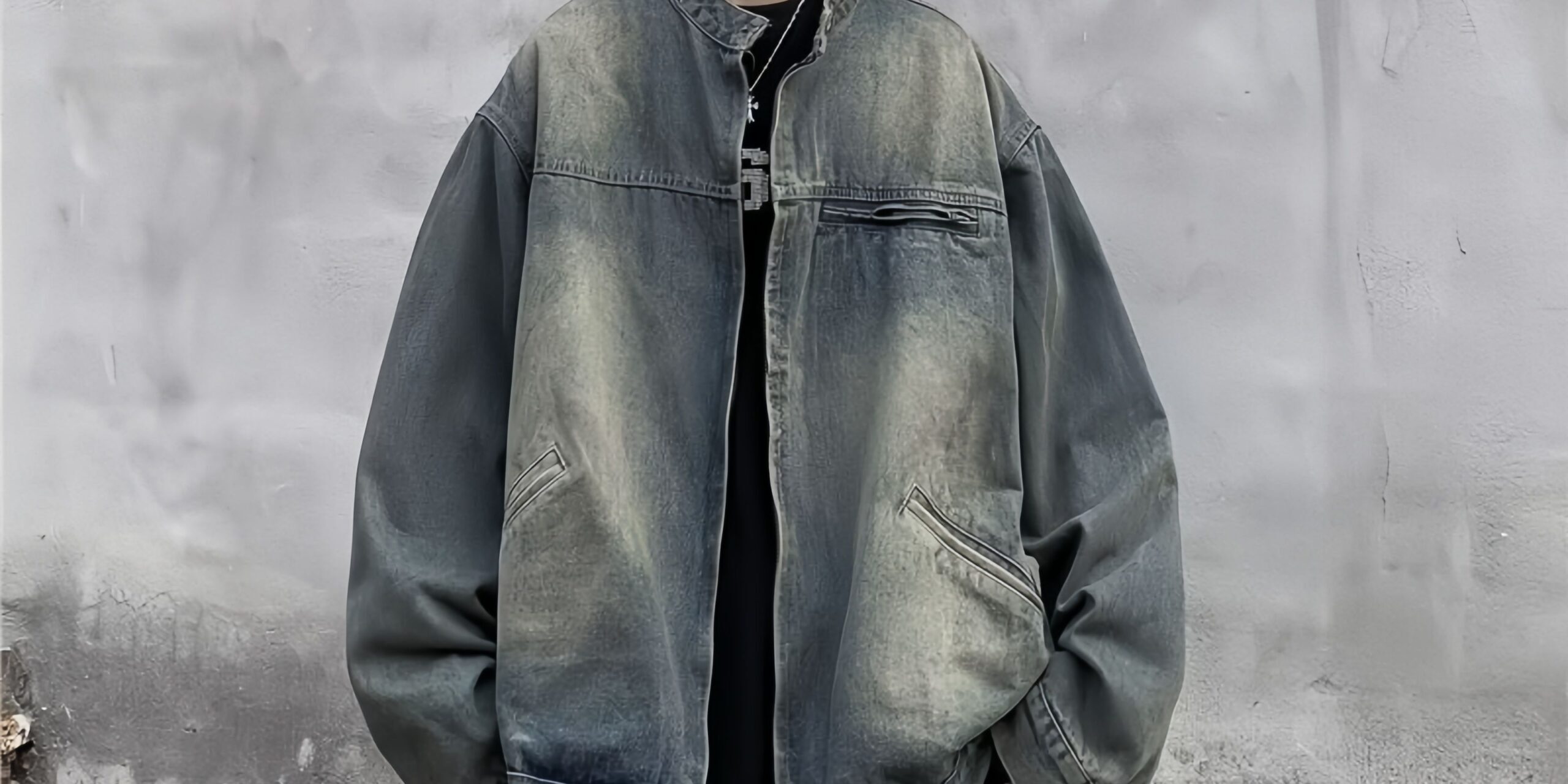 Vintage washed men’s jean jacket trusted supplier