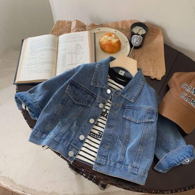 New boys kids jean jacket wholesale casual denim