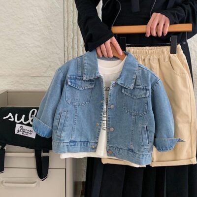 New boys kids jean jacket wholesale casual denim