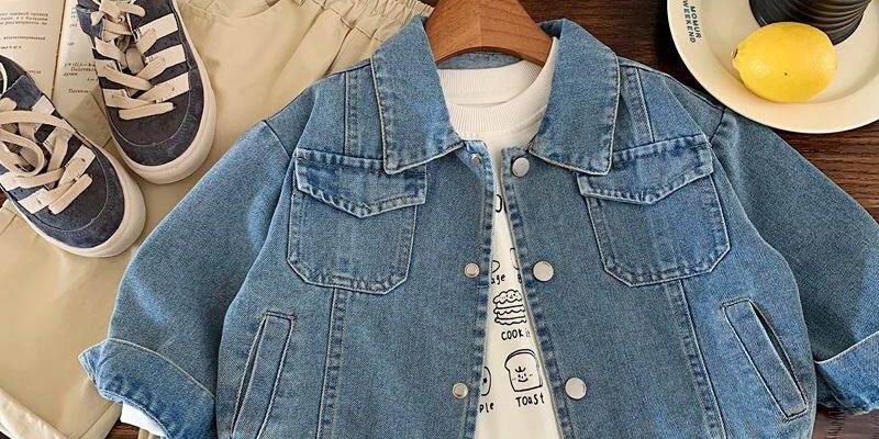 New boys kids jean jacket wholesale casual denim