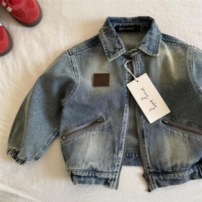 Korean casual kids jean jacket wholesale denim style