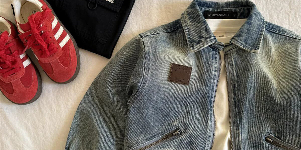 Korean casual kids jean jacket wholesale denim style