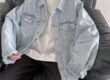 Autumn loose fit men’s jean jacket wholesale denim