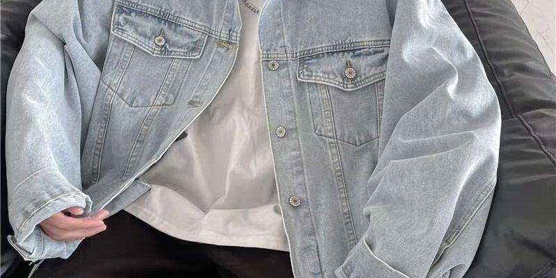 Autumn loose fit men’s jean jacket wholesale denim