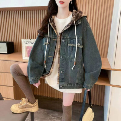 New loose versatile women’s jean jacket wholesale denim