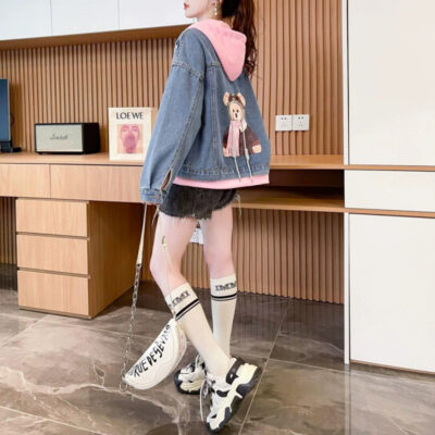 New loose versatile women’s jean jacket wholesale denim