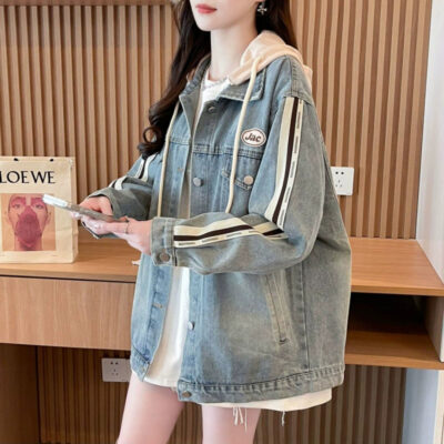New loose versatile women’s jean jacket wholesale denim