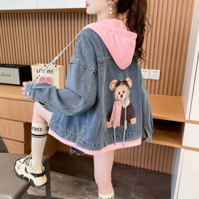 New loose versatile women’s jean jacket wholesale denim
