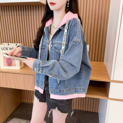New loose versatile women’s jean jacket wholesale denim