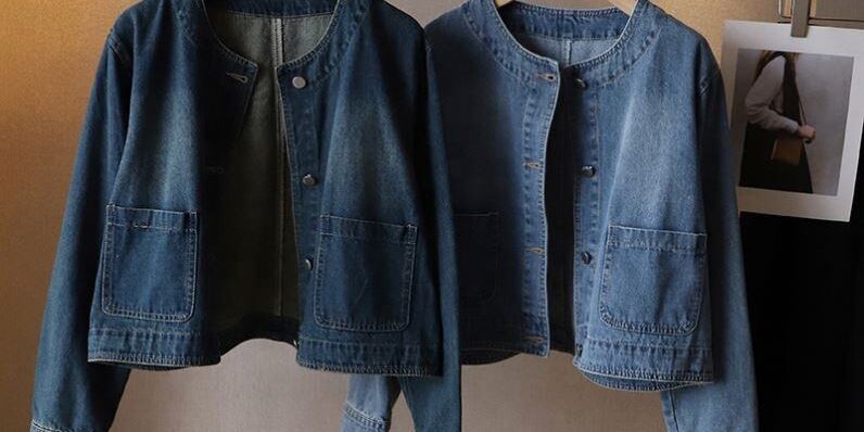 Spring autumn loose women’s jean jacket denim wholesale