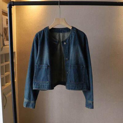 Spring autumn loose women’s jean jacket denim wholesale