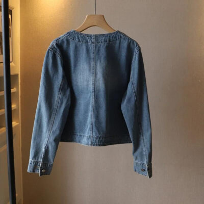 Spring autumn loose women’s jean jacket denim wholesale