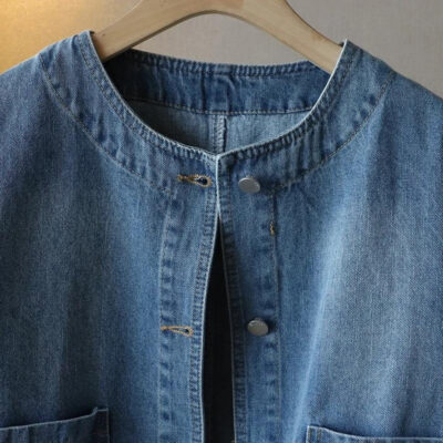 Spring autumn loose women’s jean jacket denim wholesale